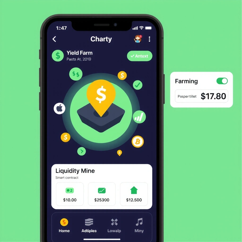 DeFi Explorer showing decentralized finance protocols and yield farming interface