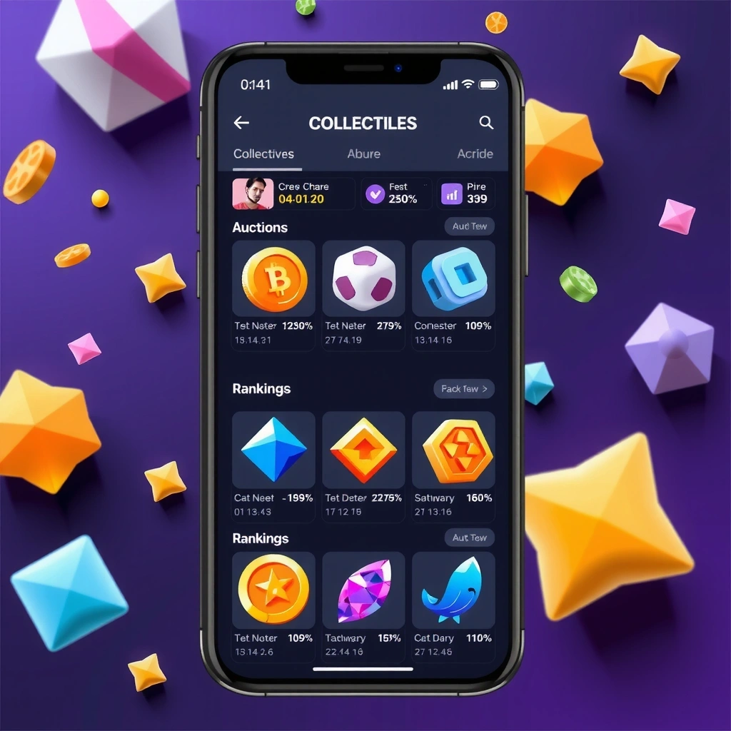 NFT Marketplace showing digital collectibles and blockchain trading interface